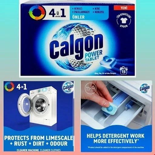 قرص جرم‌گیر ماشین لباسشویی کالگون calgon