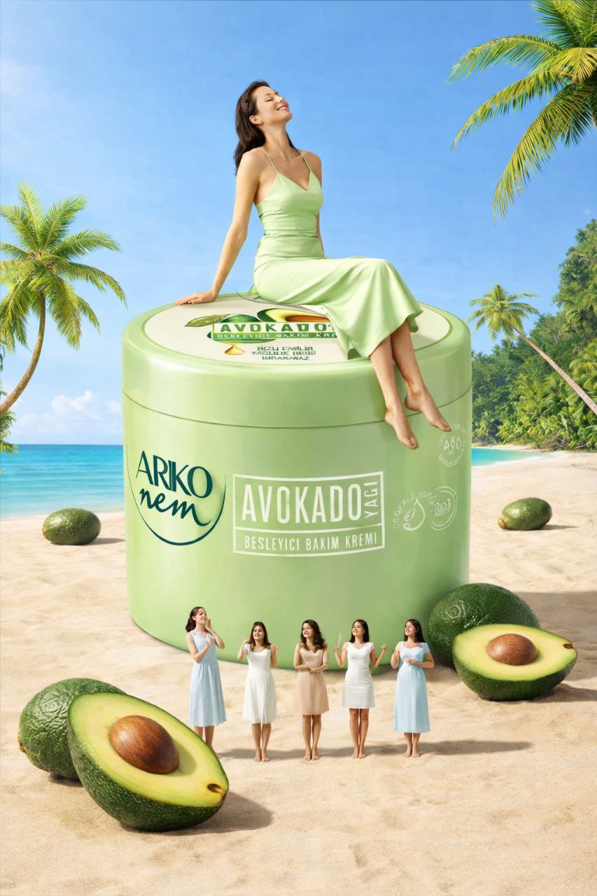 کرم آبرسان دست و صورت آواکادو آرکو 250 میل  ARKO nem avakado yağı