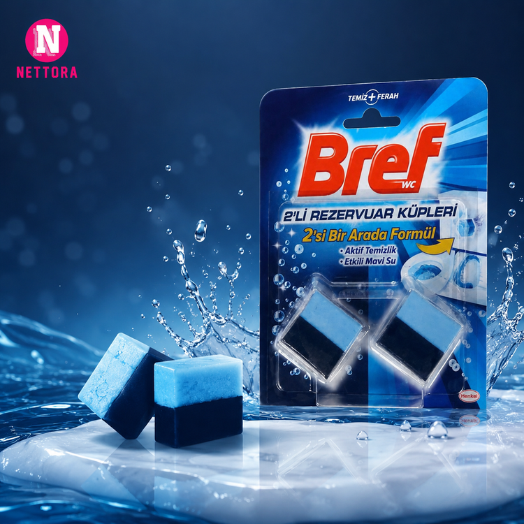 مکعب خوشبوکننده و تمیزکننده مخزن توالت فرنگی برف (Bref) 2 عددی