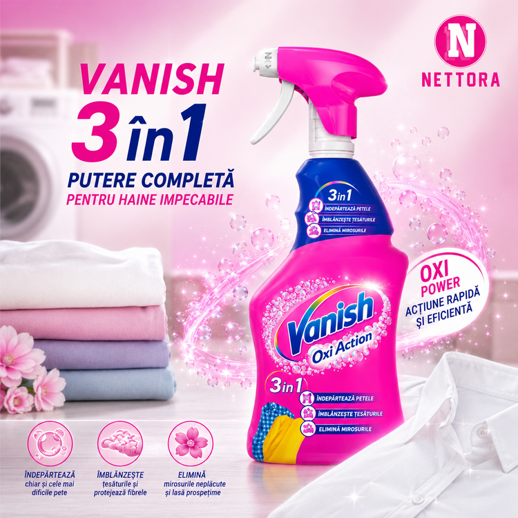 اسپری لکهبر لباس ونیش 3 در 1 (Vanish Oxi Action 3 in 1)