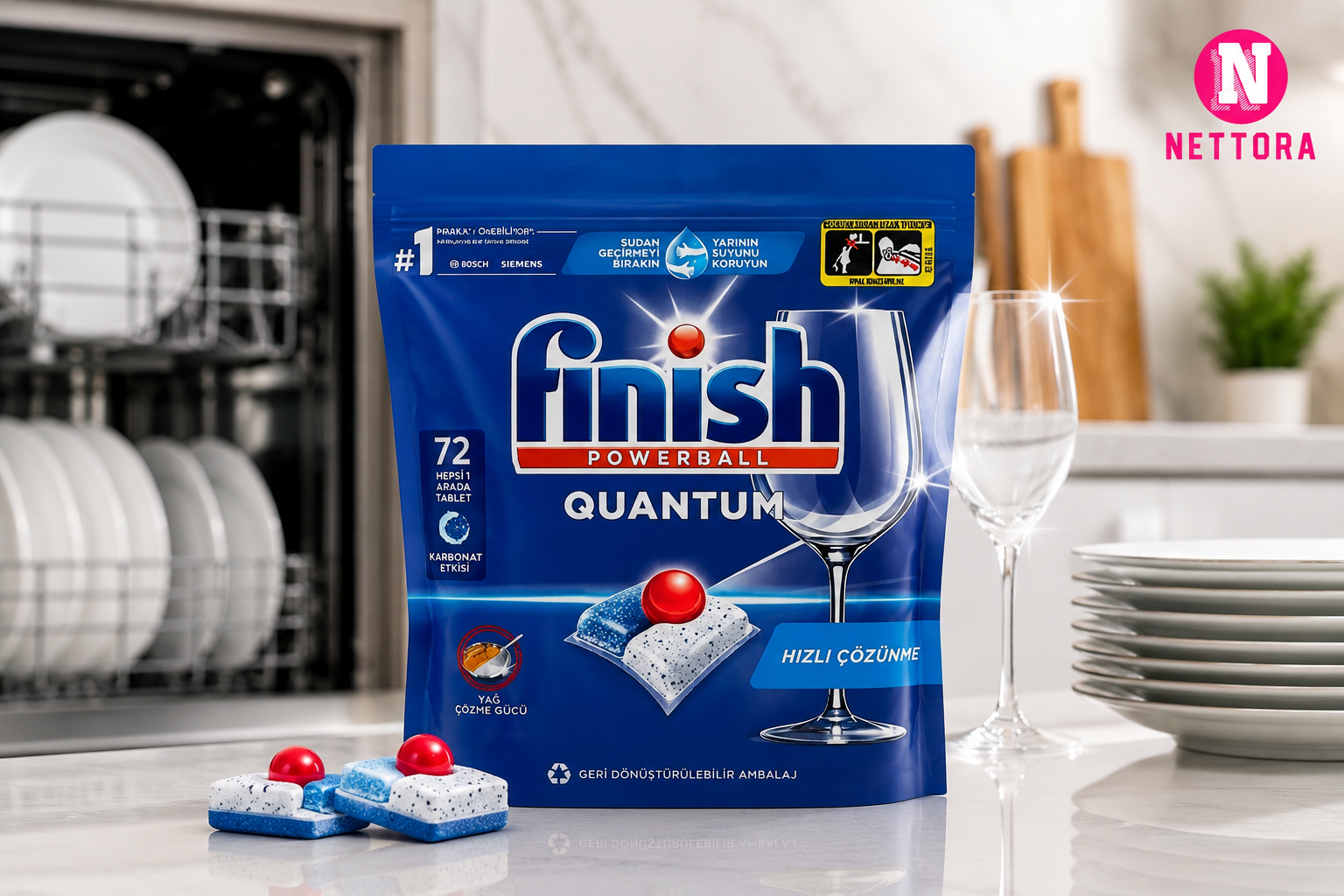 قرص ماشین ظرفشویی 72 عددی فینیش کوانتوم finish Powerball quantum