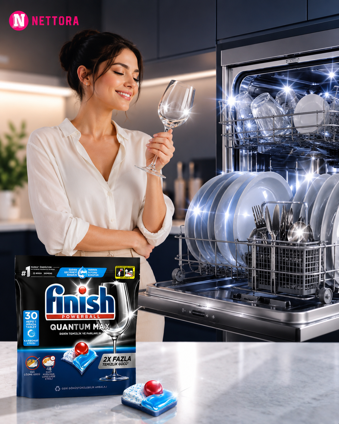 قرص ماشین ظرفشویی 30 عددی فینیش کوانتوم مکس Finish Quantum Max