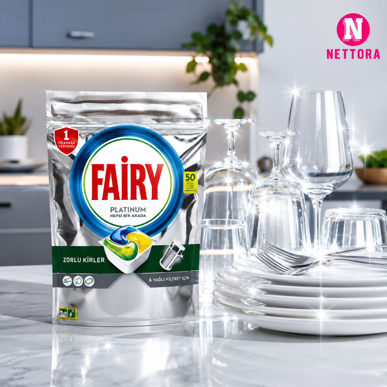 قرص ماشین ظرفشویی 50عددی فیری  پلاتنیوم Fairy  Platinum
