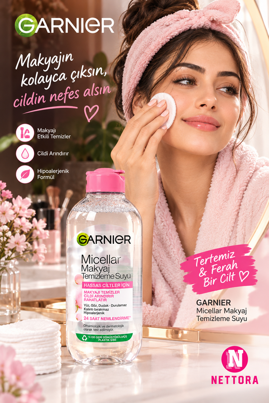 میسلار واتر گارنیر مناسب پوست حساس – Garnier Micellar Cleansing Water 400ml