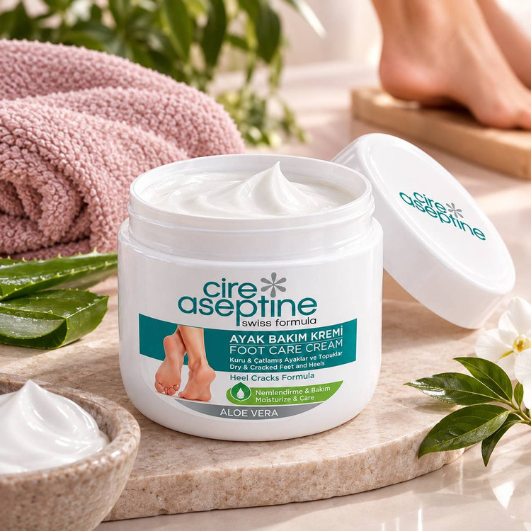 کرم ترک پا Cire Aseptine Ayak Bakım Kremi Aloe Vera – 150 میلیلیتر