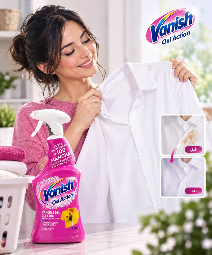 اسپری لکهبر لباس ونیش Oxi Action حجم ۷۵۰ میلیلیتر