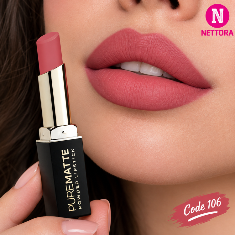 رژ لب جامد پیور مات پودری گلدن رز Golden Rose Pure Matte Powder Lipstick