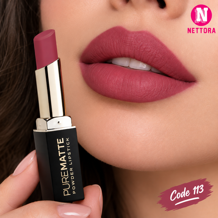 رژ لب جامد پیور مات پودری گلدن رز Golden Rose Pure Matte Powder Lipstick