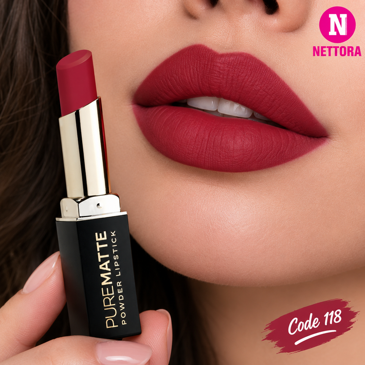 رژ لب جامد پیور مات پودری گلدن رز Golden Rose Pure Matte Powder Lipstick