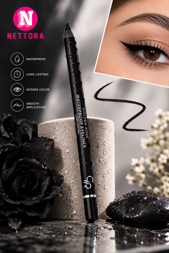 مداد چشم ضد آب گلدن رز مدل Waterproof Eyeliner Ultra Black